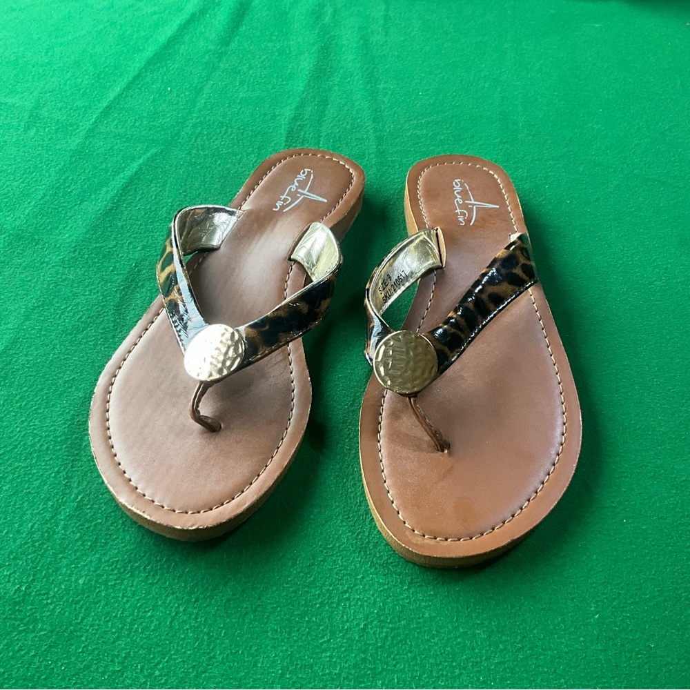 Ladies size 9 blue fin sandals - Picture 6 of 8